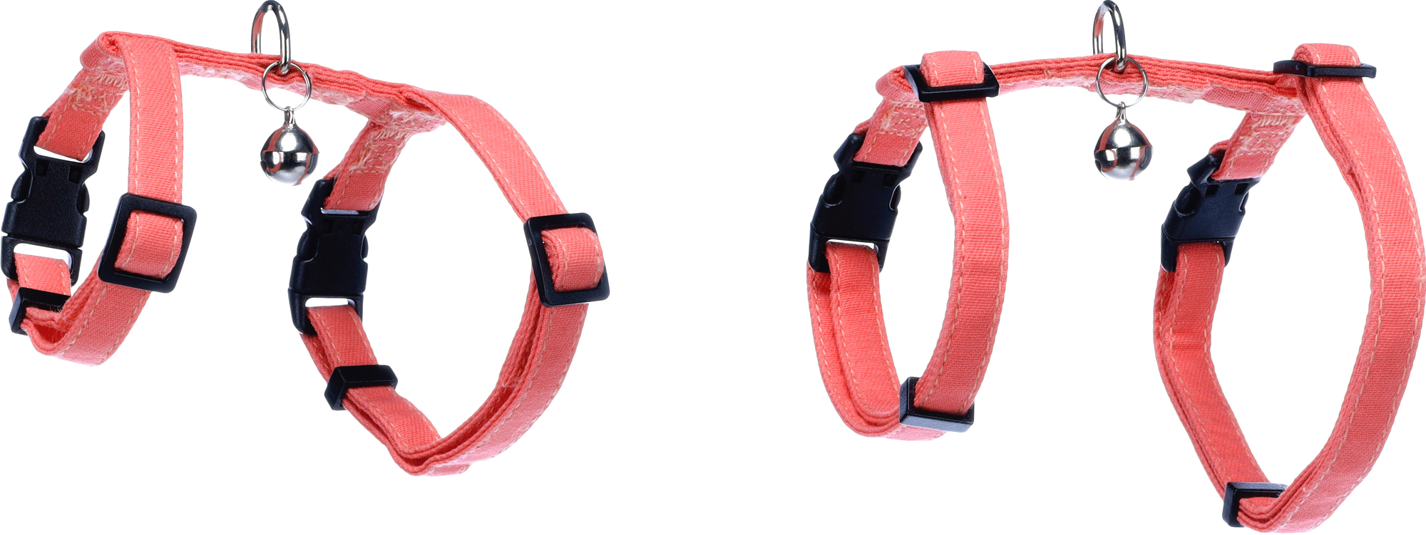 Flamingo Pettorina con guinzaglio Gattino Lomi Rosa salmone