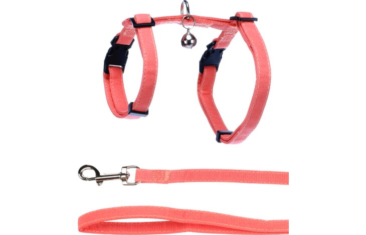 Flamingo Harness with leash Lomi Salmon pink