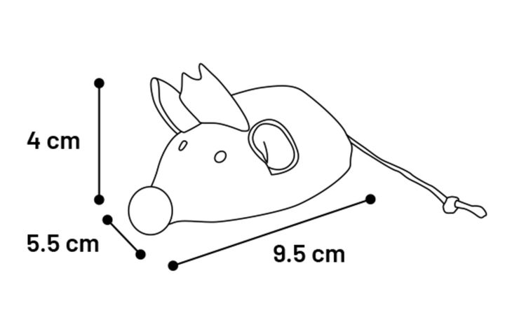 Flamingo Toy Lovu Mouse Beige