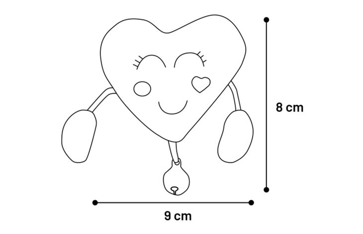 Flamingo Toy Lovu Heart Beige