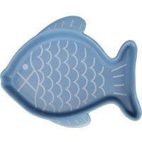 Flamingo Eet- en drinkpot Fishie Blauw