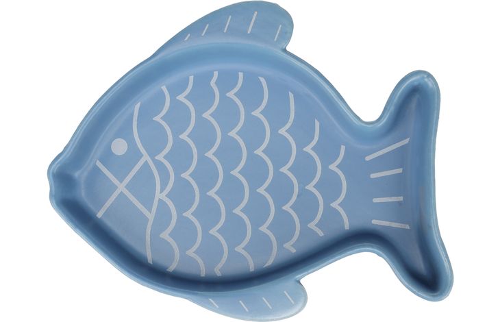 Flamingo Eet- en drinkpot Fishie Blauw