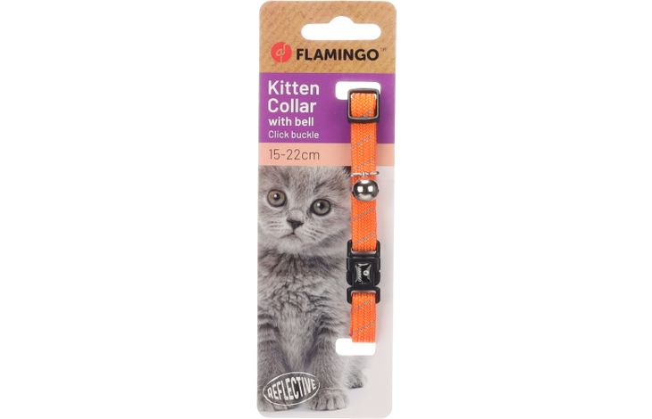 Flamingo Halsband voor kittens Elza Oranje