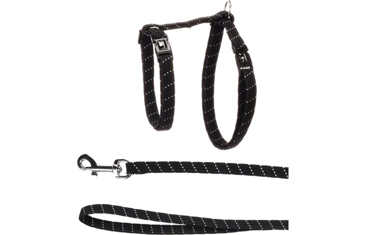 Flamingo Harness with leash Elza Black