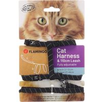 Flamingo Harness with leash Elza Black