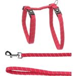 Harnais avec laisse Elza Rouge corail