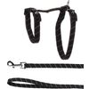 Harness with leash Large cats Elza Black