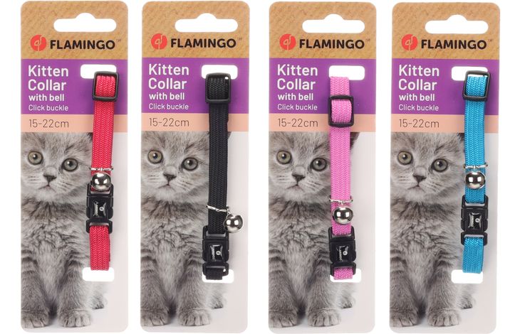 Flamingo Halsband voor kittens Libero Meerdere kleuren
