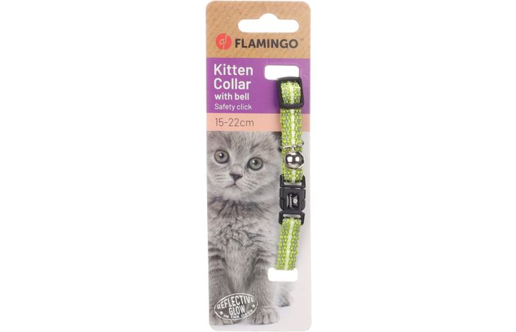 Flamingo Halsband voor kittens Jinxy Lichtgroen