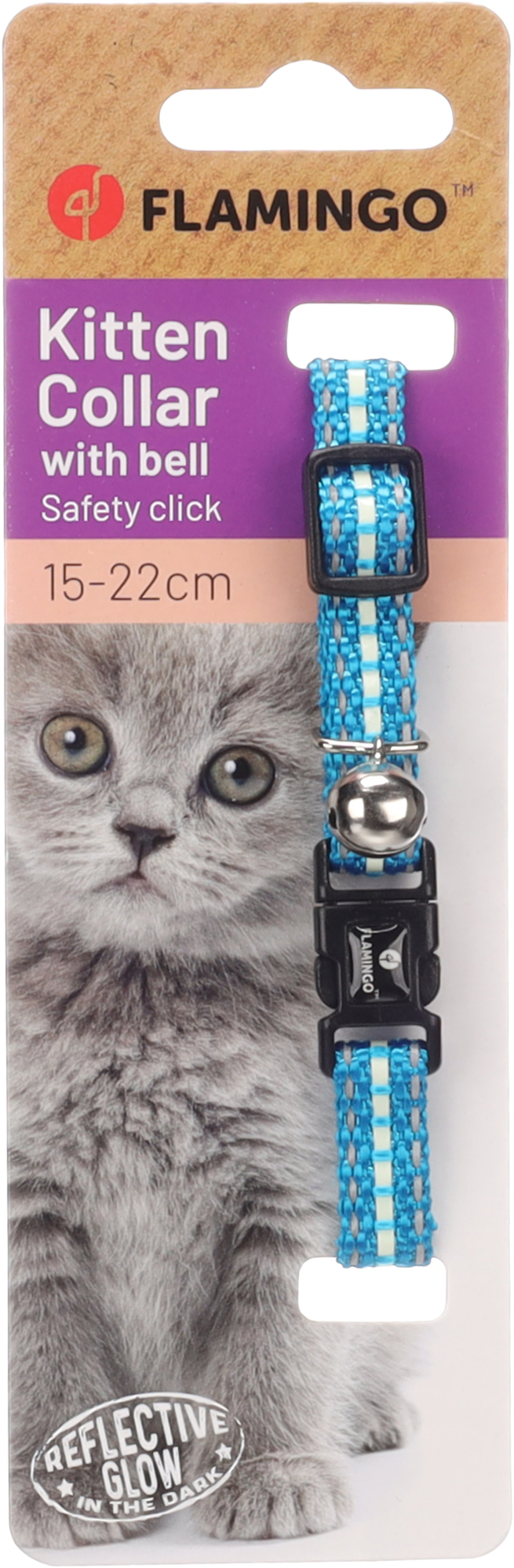 Flamingo Collar Kitten Jinxy Light blue