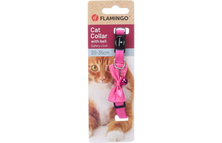 Flamingo Halsband met strik Castor Roze