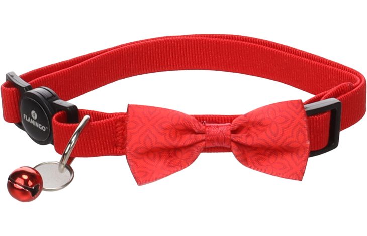 Flamingo Halsband met strik Castor Rood