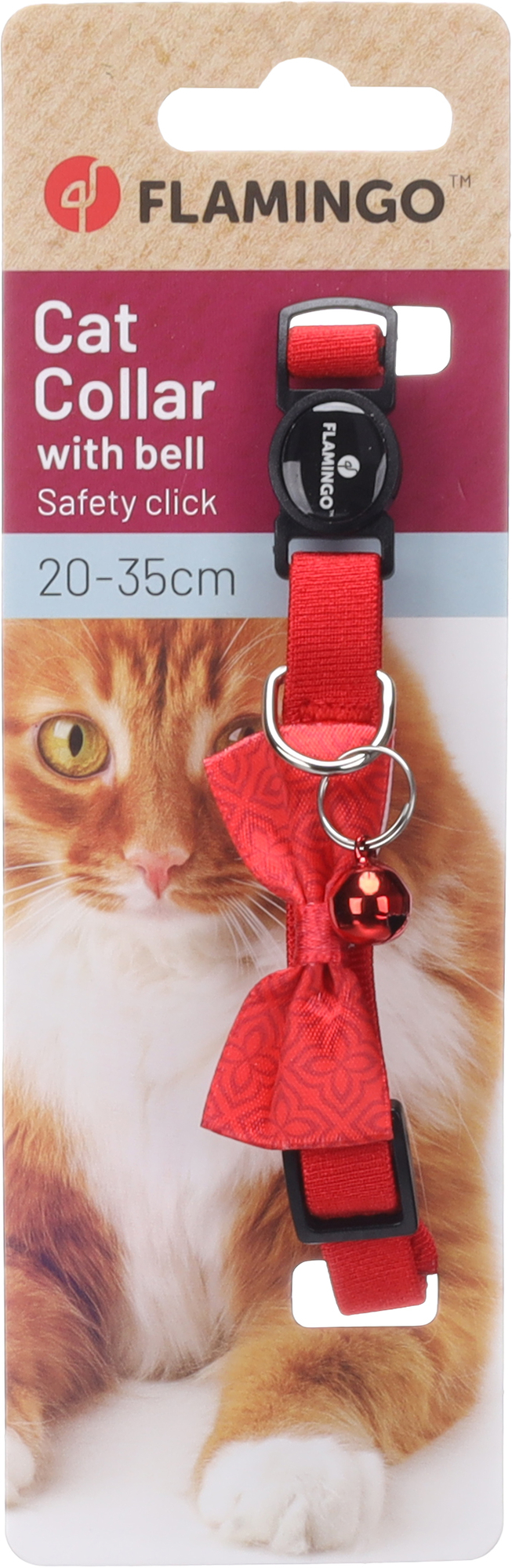 Flamingo Collar with bow tie Castor Red