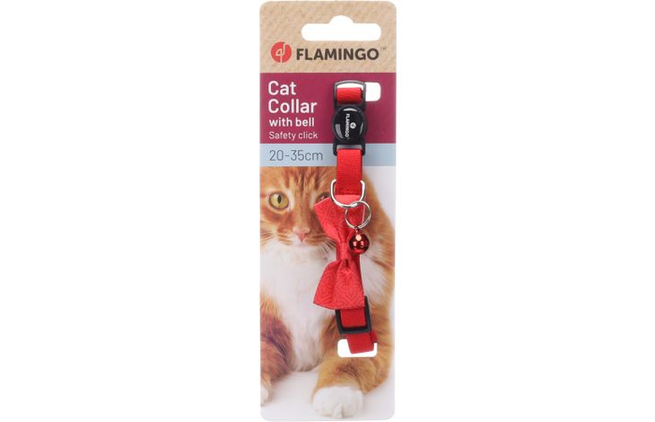 Flamingo Halsband met strik Castor Rood