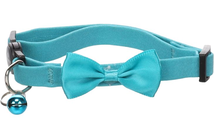Flamingo Halsband met strik Castor Turkoois