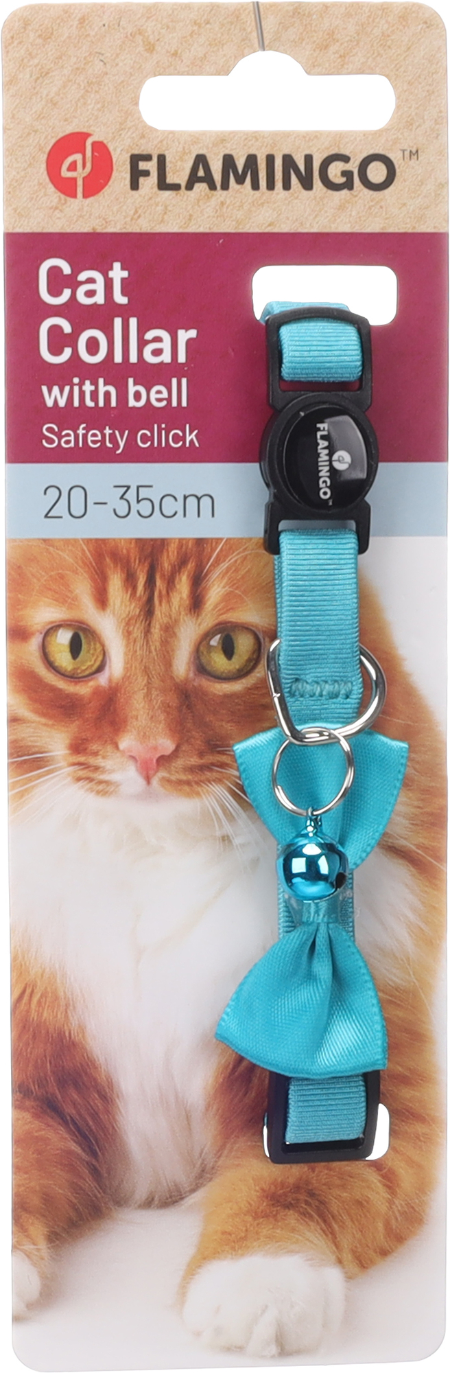 Flamingo Collar with bow tie Castor Turquoise