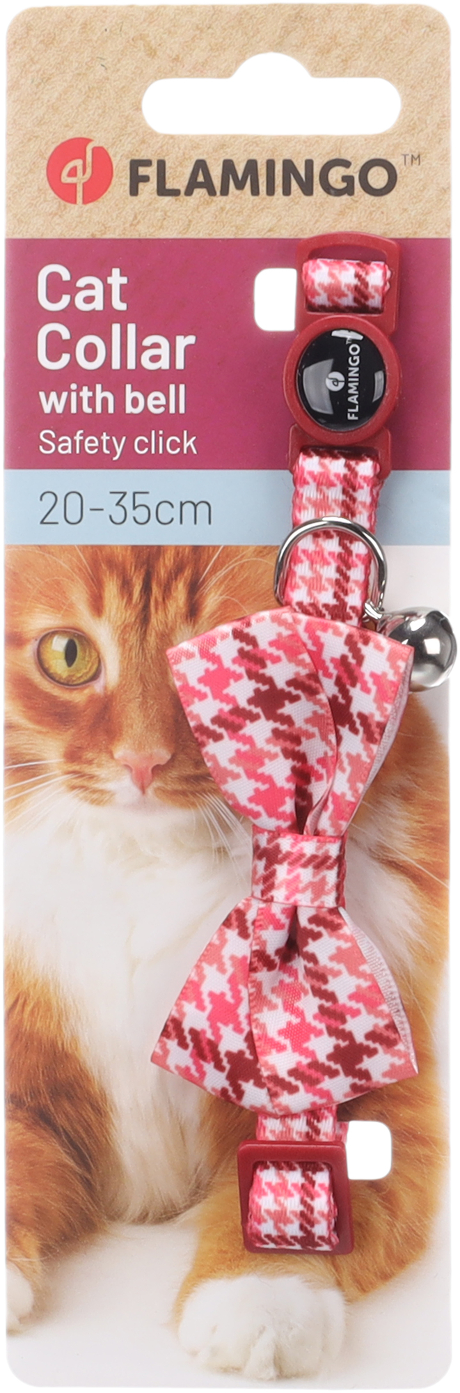 Flamingo Collar with bow tie Ceasar Red