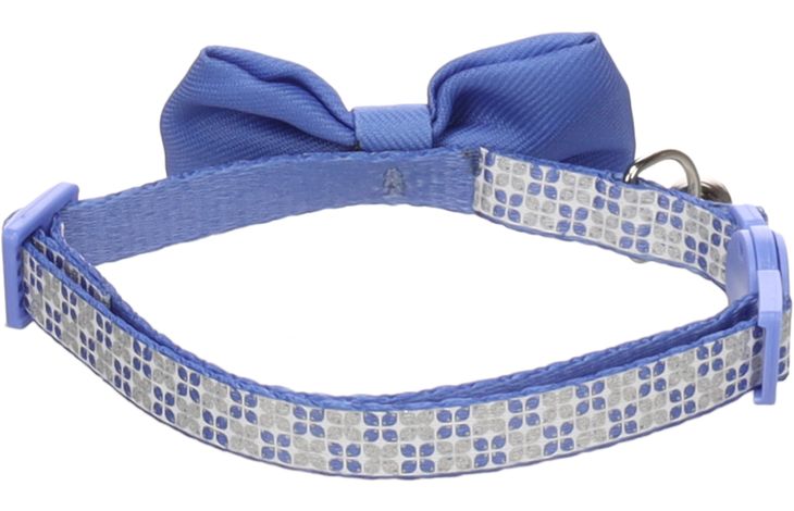Flamingo Halsband met strik Casi Blauw