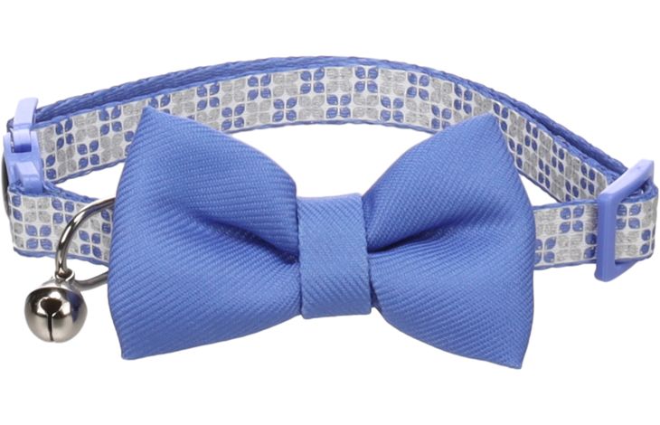 Flamingo Halsband met strik Casi Blauw