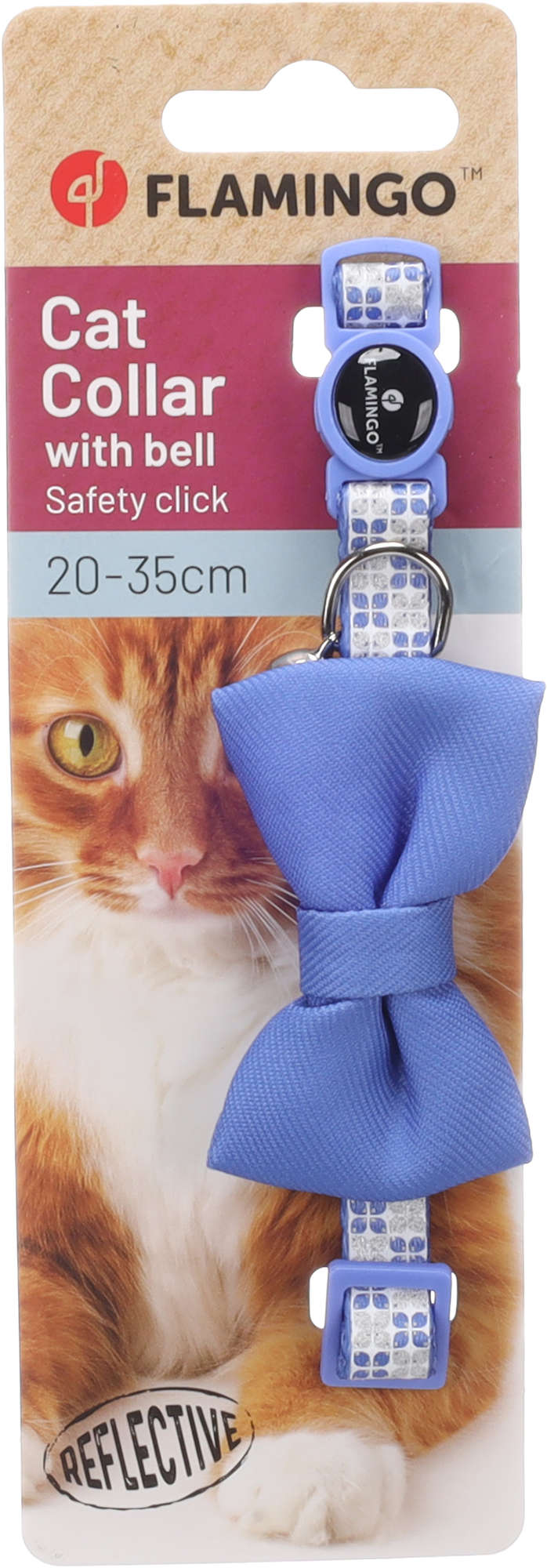 Flamingo Collare con fiocco Casi Azzurro