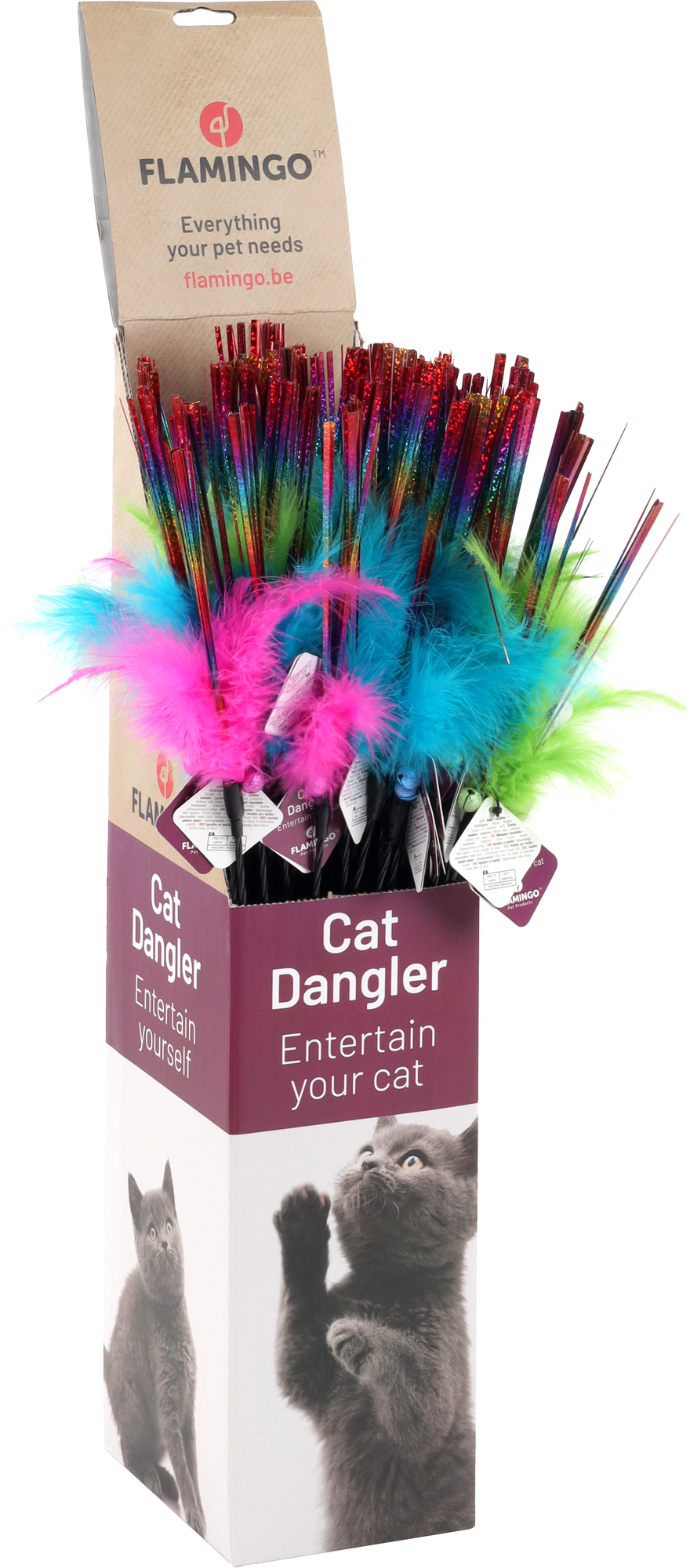 Flamingo Toy Glitsa Dangler Multiple colours