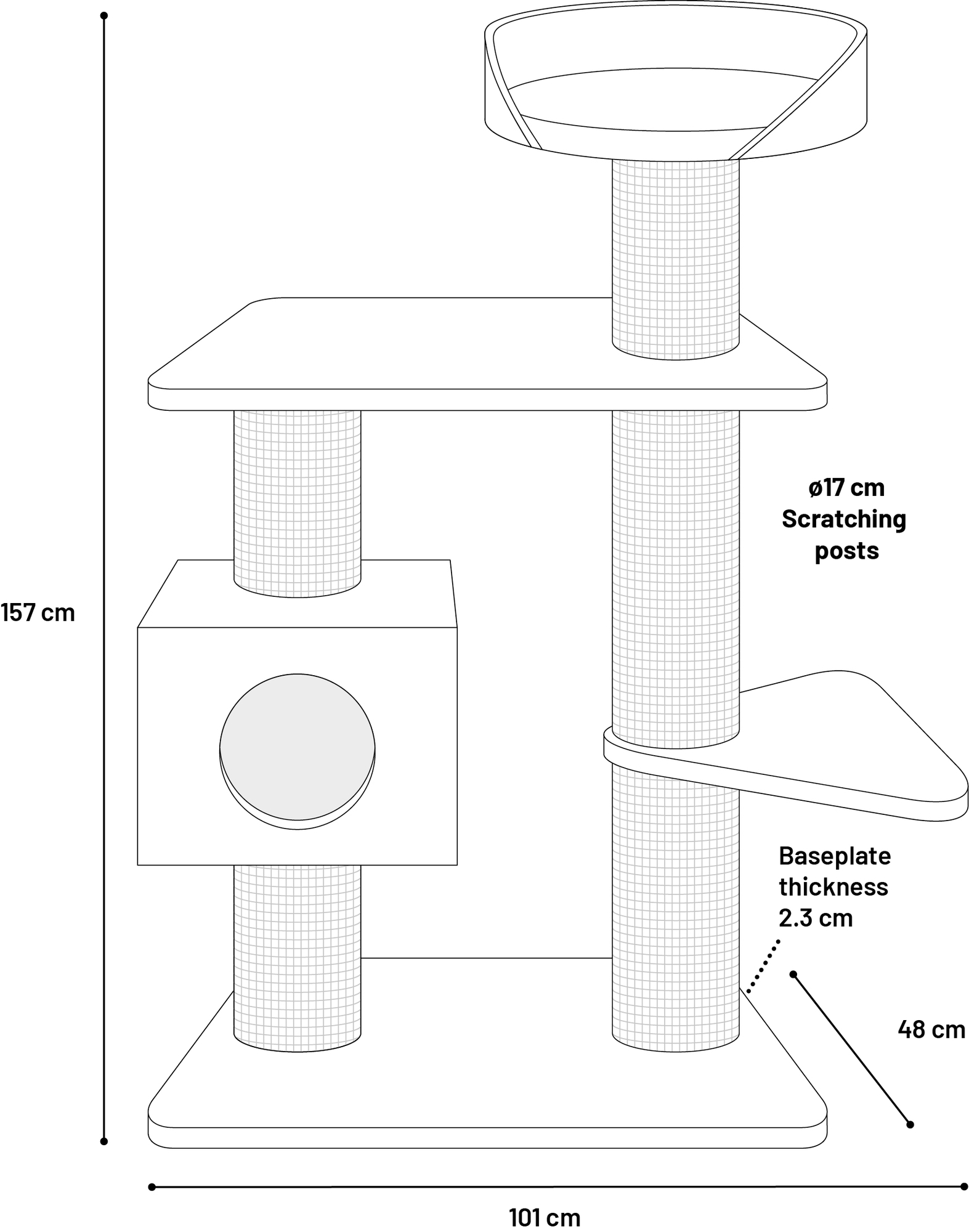 Flamingo Tiragraffi Azraël Grigio scuro
