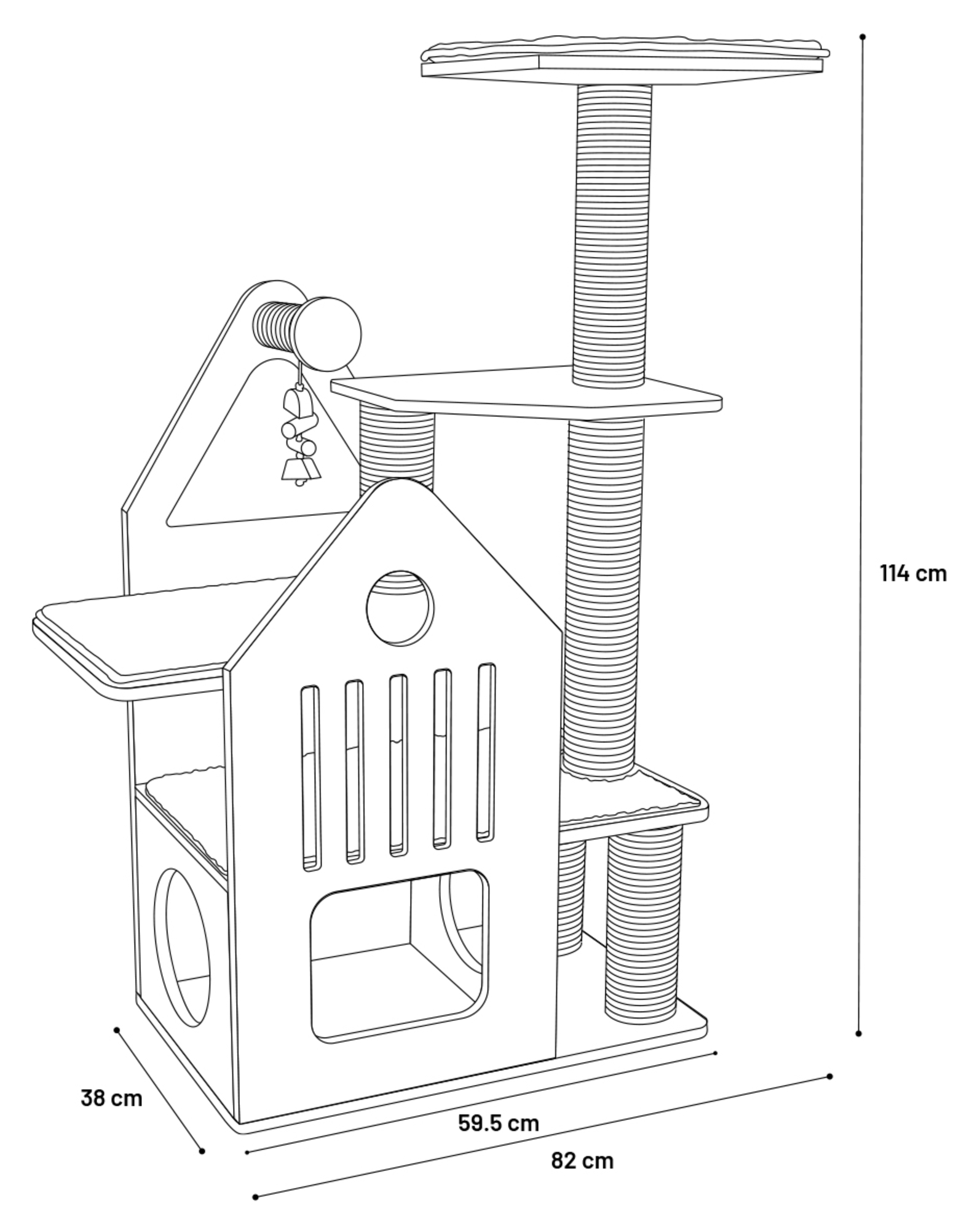 Flamingo Scratching tree  Kaisa Grey & Beige