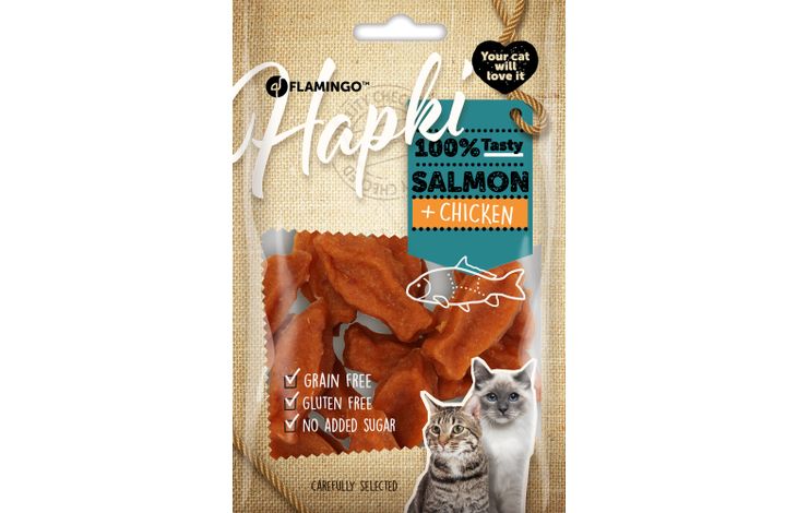 Flamingo Snack Hapki Vis met zalm & met kip 