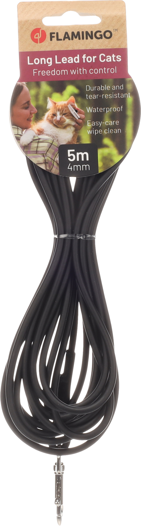 Flamingo Training and tracking leash Caspar Black