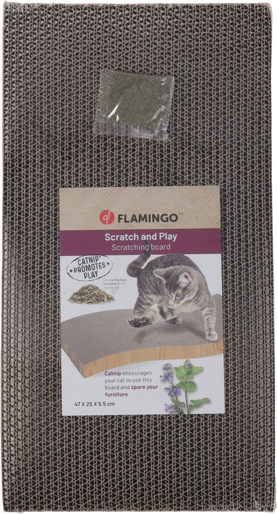 Flamingo Scratching cardboard Kwano Brown