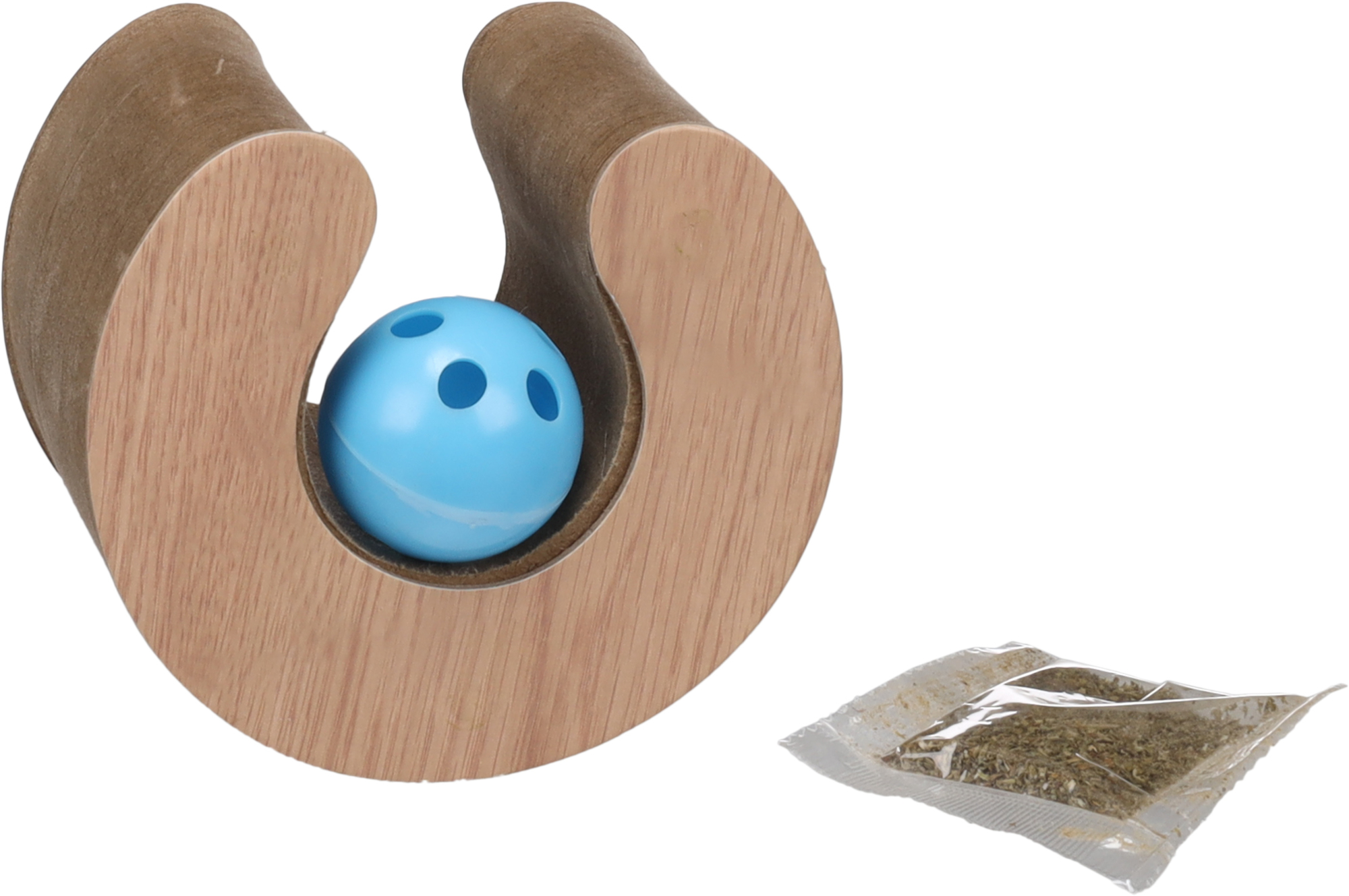 Flamingo Scratching toy Kava Round Brown