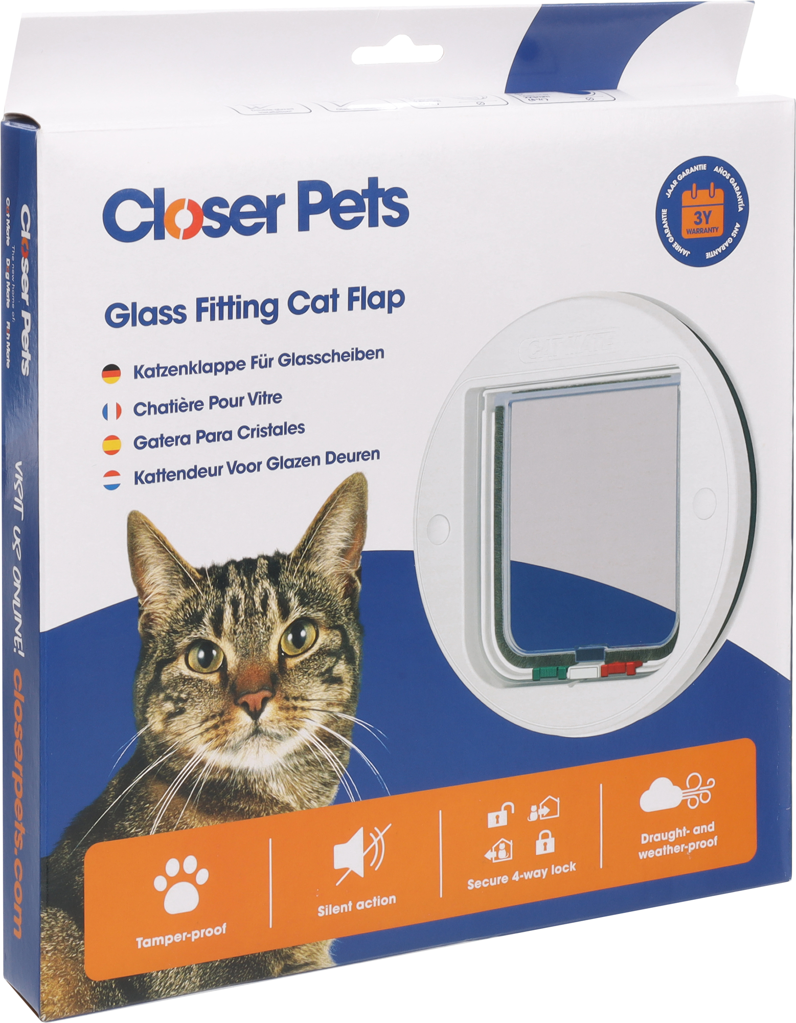 Pet Mate® Gatera 4 modos Cat Mate Blanco