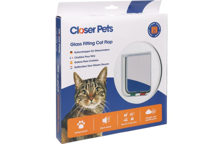 Pet Mate® Katzentür 4 Einstellungen Cat Mate Weiß