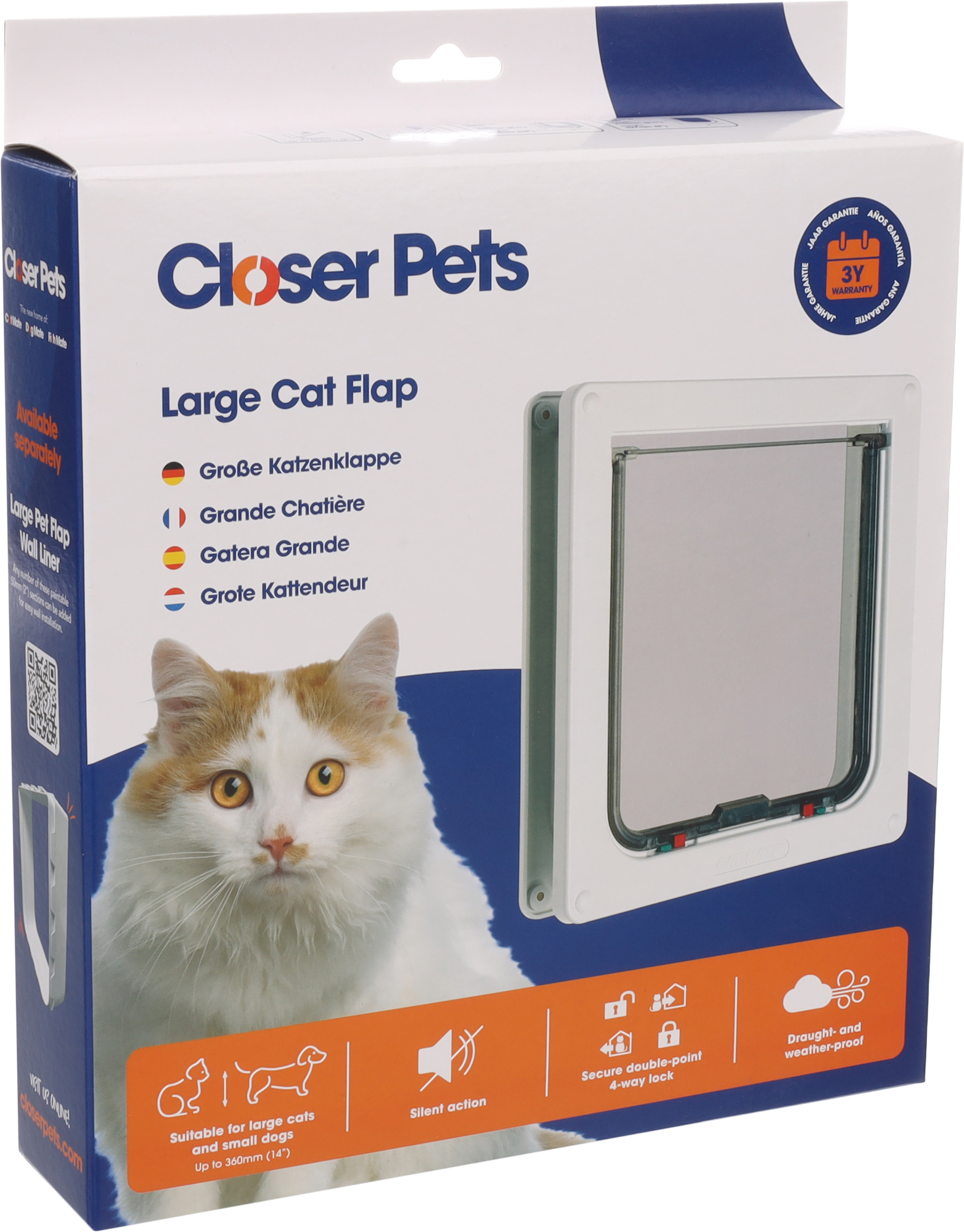 Cat door Large cats Cat Mate White 561878 Flamingo Pet Products