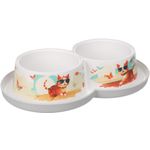 Feeding and drinking bowl Combo Ray White