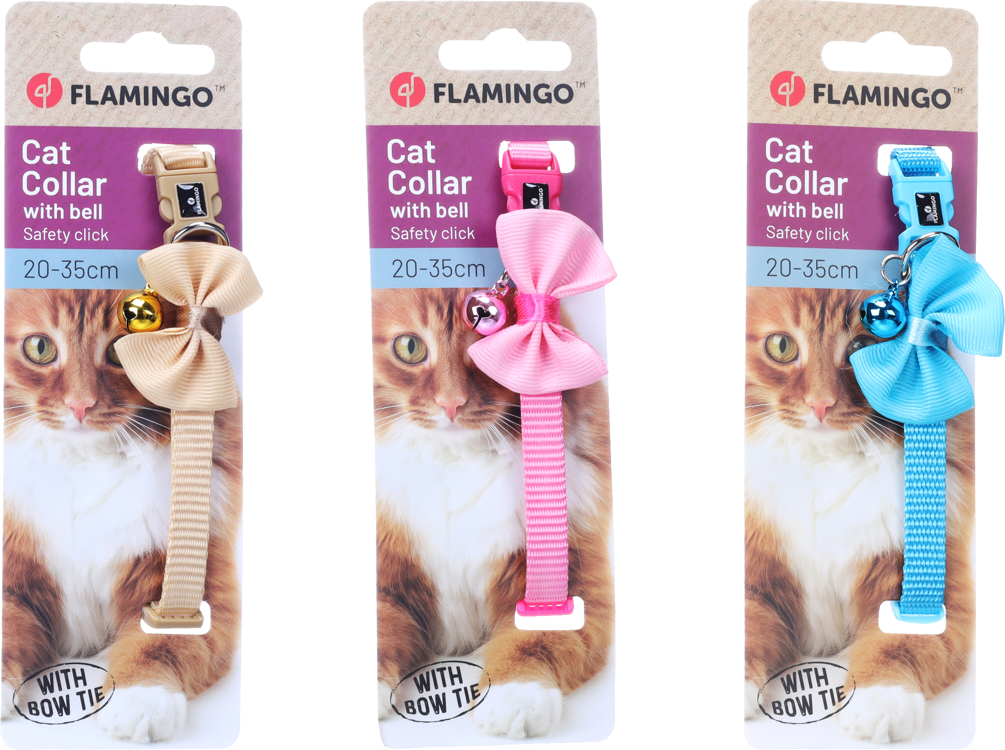 Flamingo Collar with bow tie Uby Multiple colours