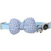 Halsband met strik Dilia Meerdere kleuren Blauw, Wit, Grijs Vierkantjes