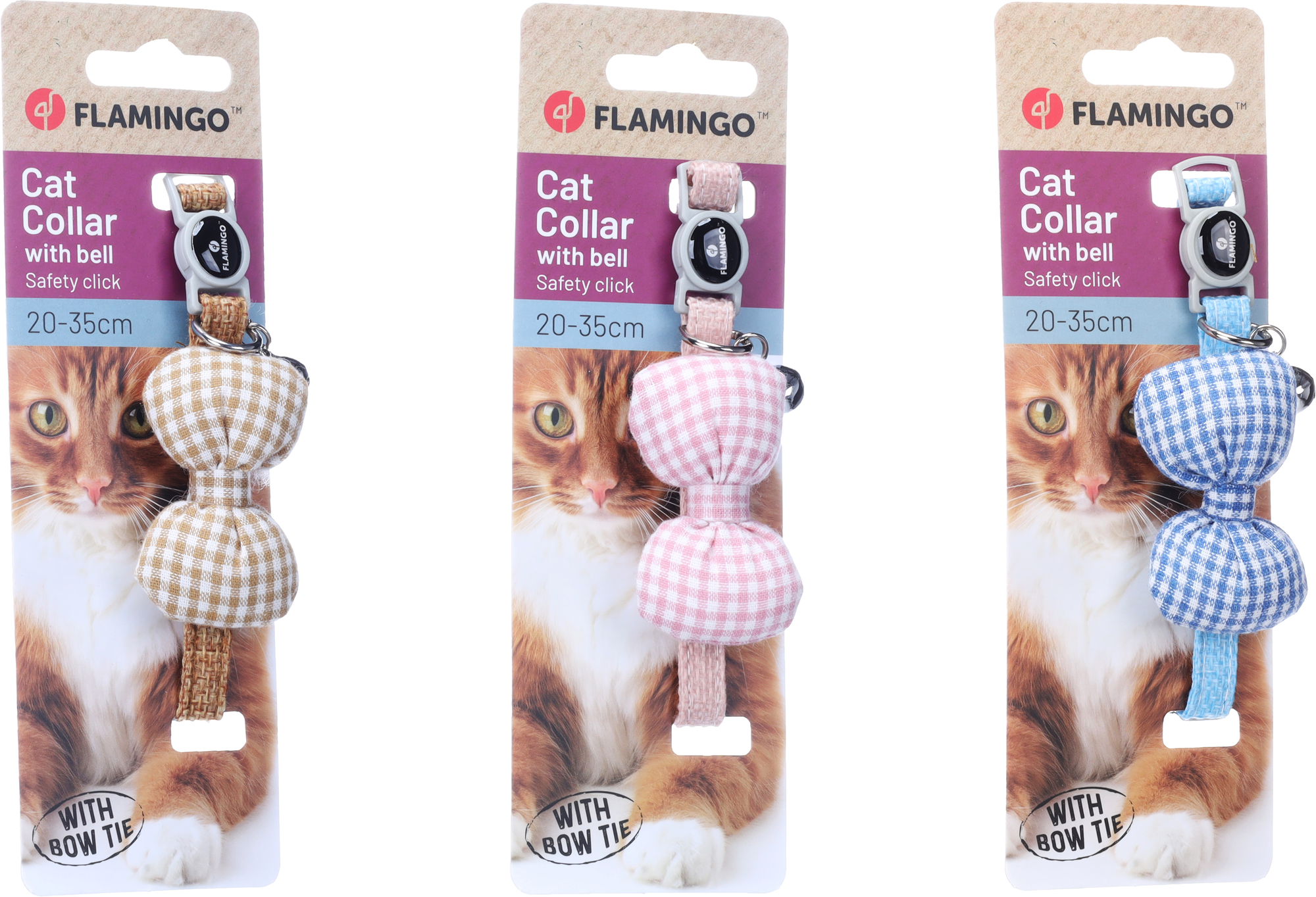 Flamingo Collar with bow tie Dilia Multiple colours
