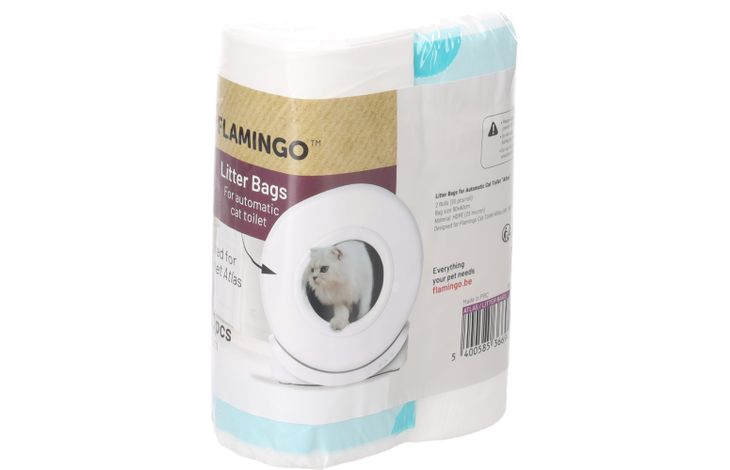 Flamingo Kattenbakzakken Atlas Wit