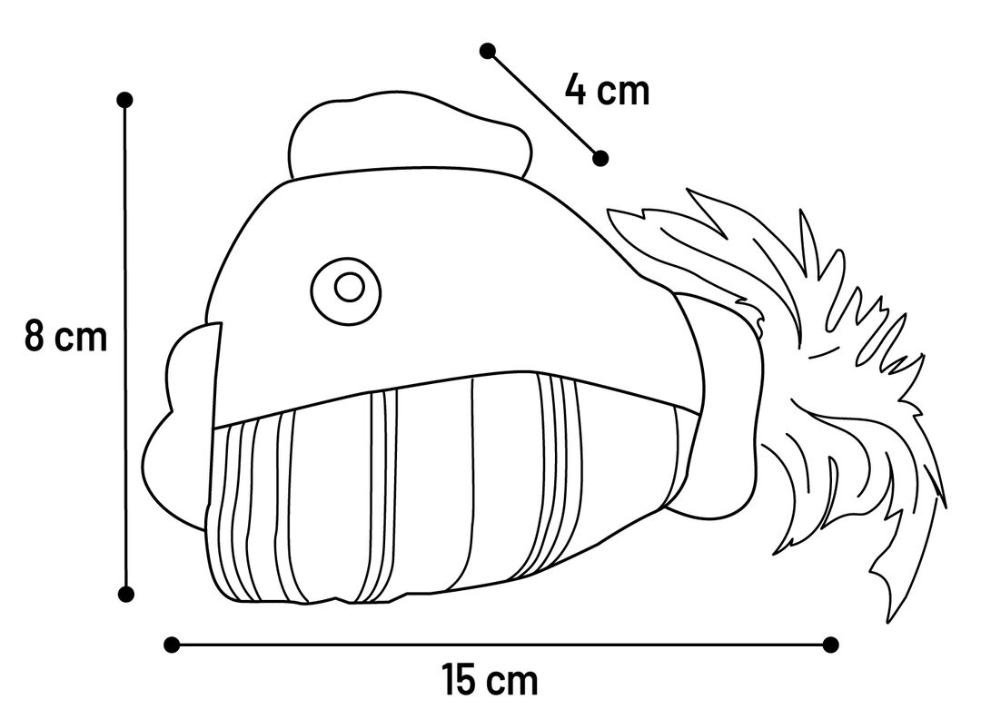 Flamingo Toy Zwawi Turbot White & Black