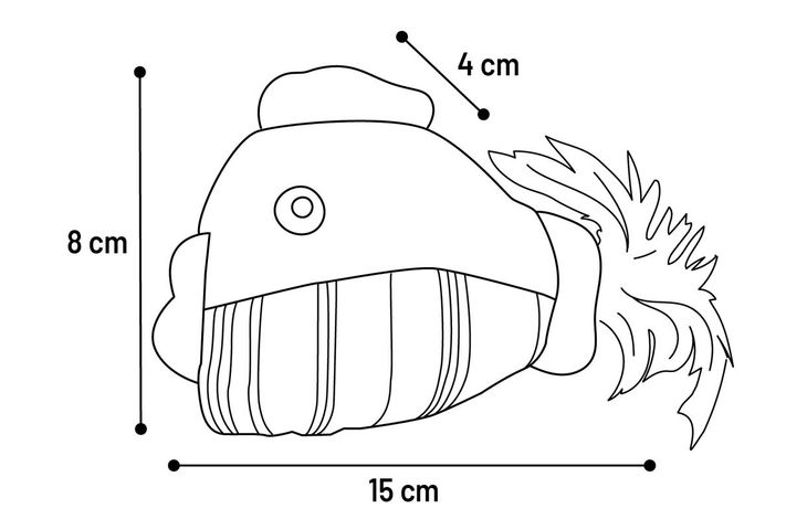 Flamingo Toy Zwawi Turbot White & Black