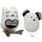 Toy Zwawi Cat & Mouse White & Black