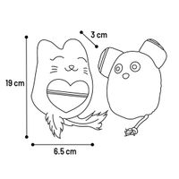 Flamingo Toy Zwawi Cat & Mouse White & Black