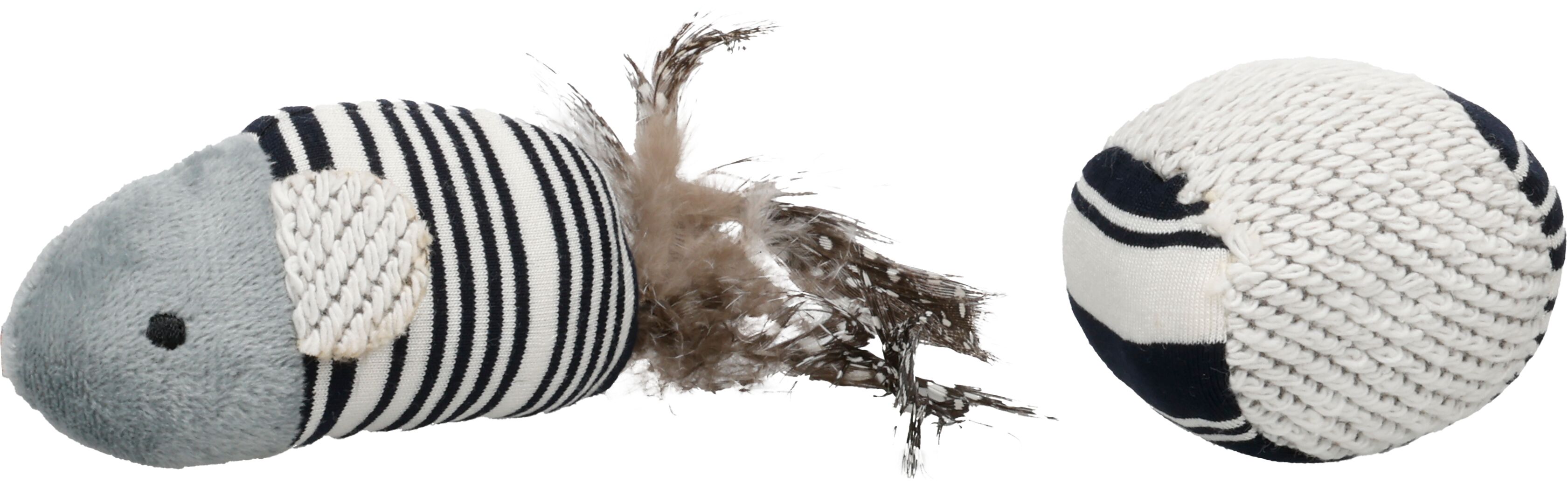 Flamingo Toy Zwawi Ball & Mouse White & Black