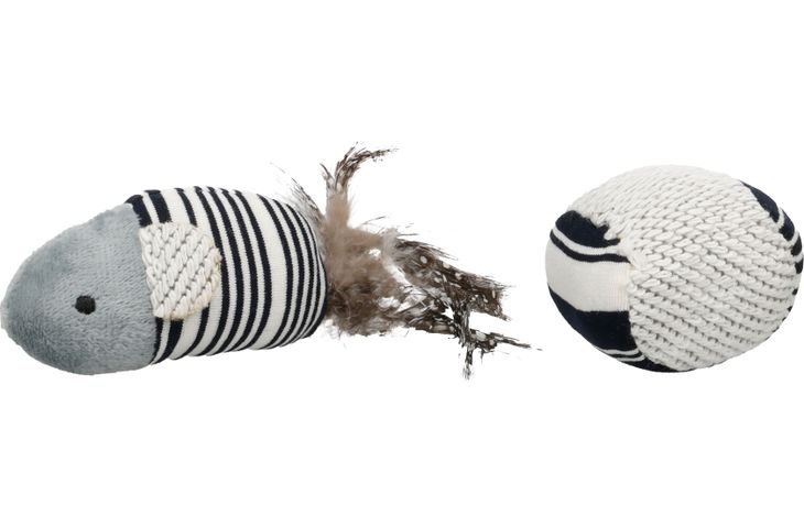 Flamingo Toy Zwawi Ball & Mouse White & Black