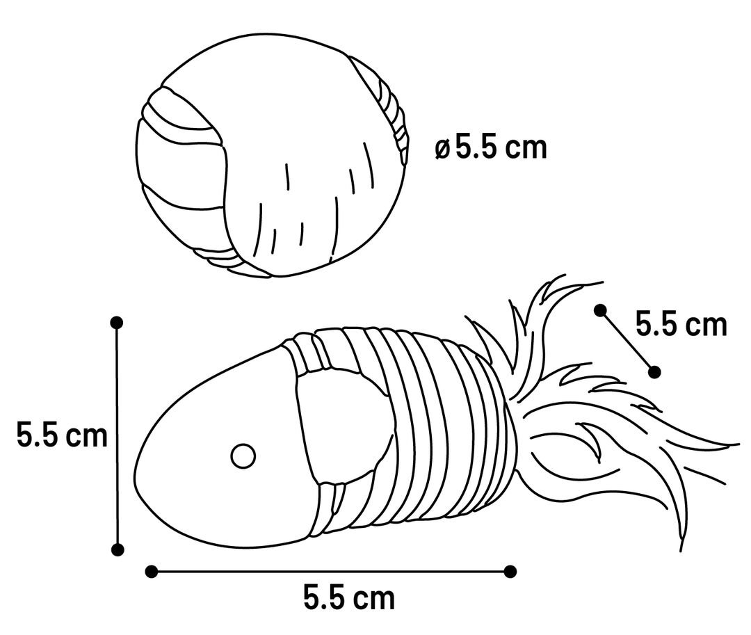 Flamingo Toy Zwawi Ball & Mouse White & Black
