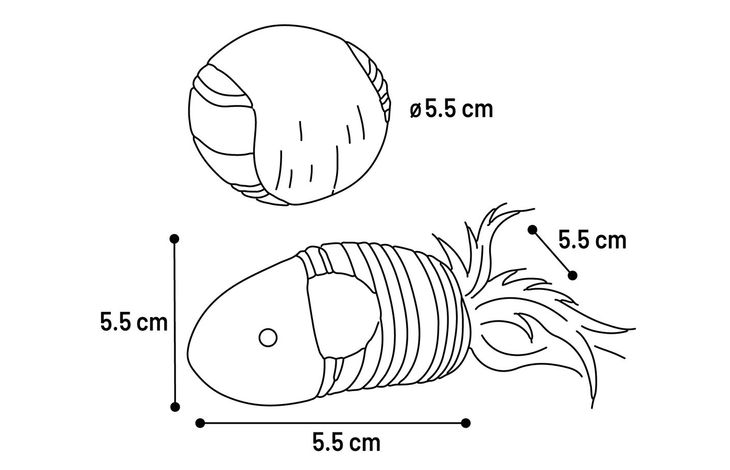 Flamingo Toy Zwawi Ball & Mouse White & Black