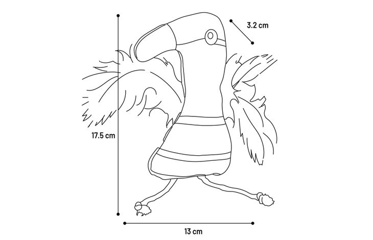 Flamingo Toy Zwawi Bird White & Black