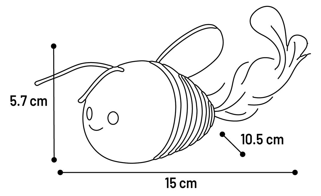 Flamingo Toy Zwawi Bee White & Black