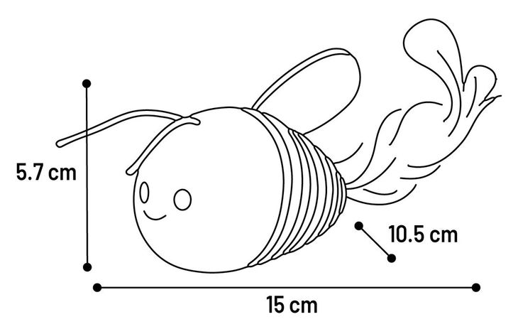 Flamingo Toy Zwawi Bee White & Black